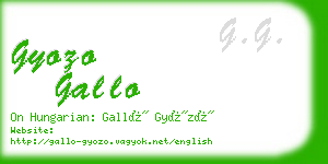 gyozo gallo business card